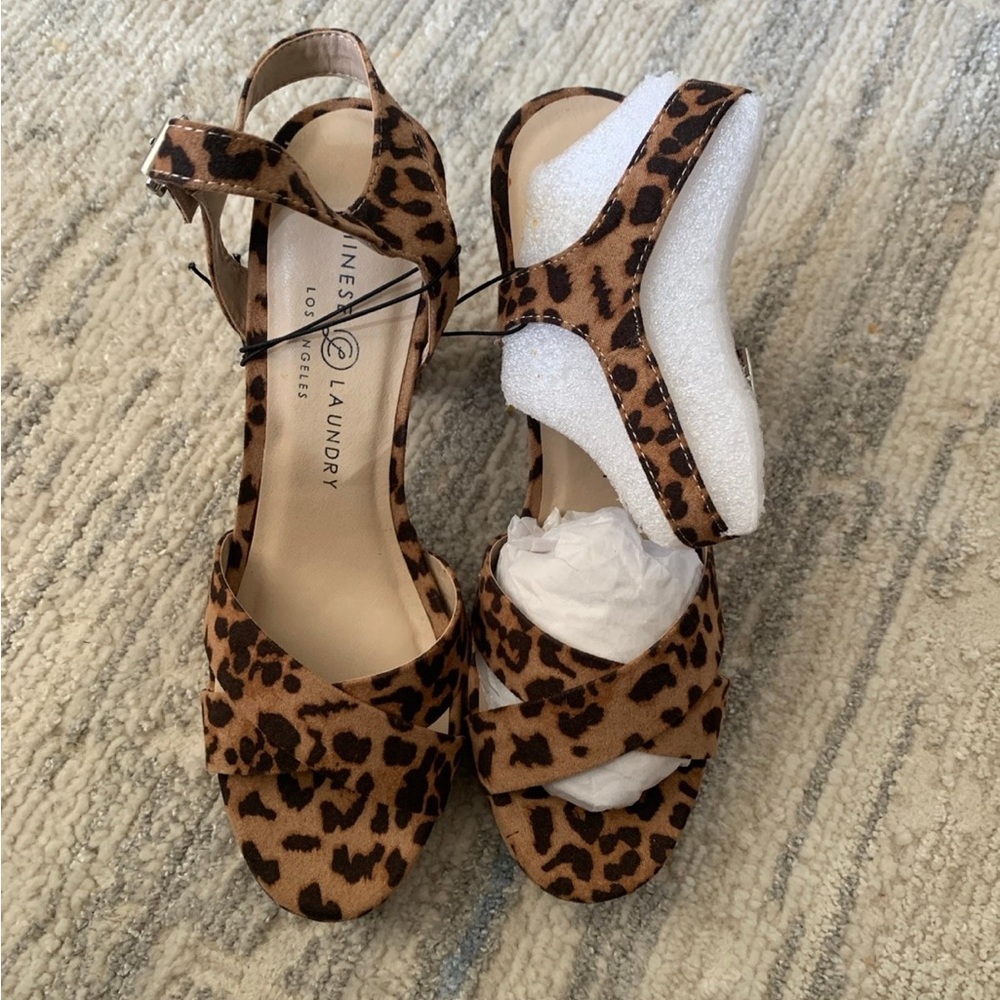 Leopard Print Stiletto Sandals with Adjustable Ankle Strap